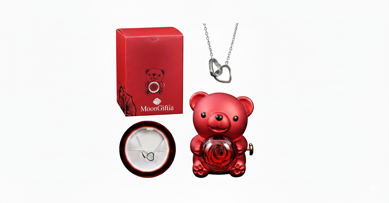 Bear with a Surprise – Jewelry Box with Necklace